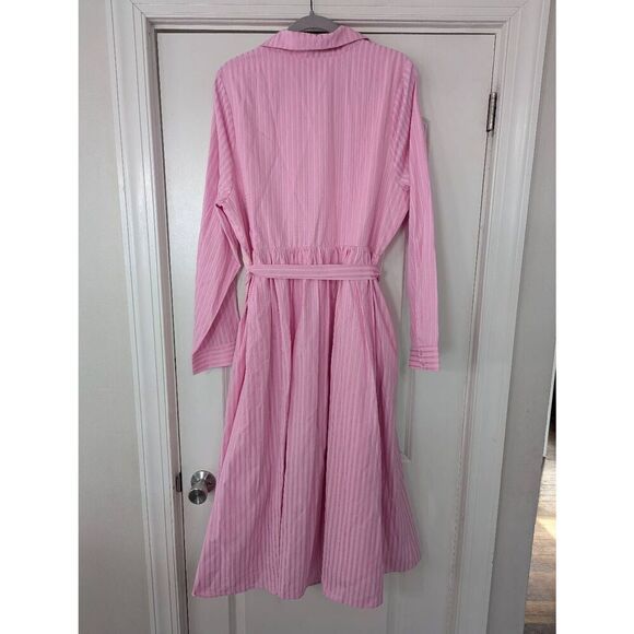 English Factory Striped Shirt Maxi Dress size 2X pink plus size NWTs Anthro - Picture 12 of 12